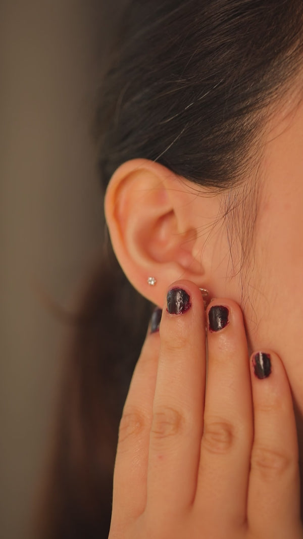 Sterling Silver Earrings - Gulmohar Flower
