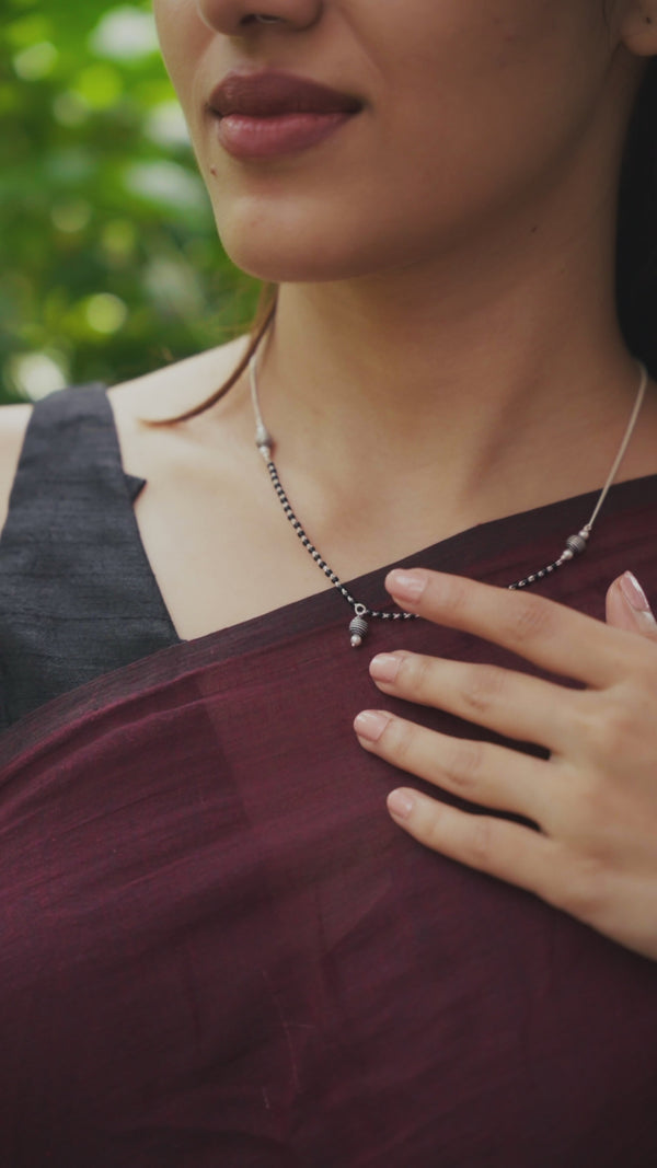 Handmade Silver Bead Mangalsutra