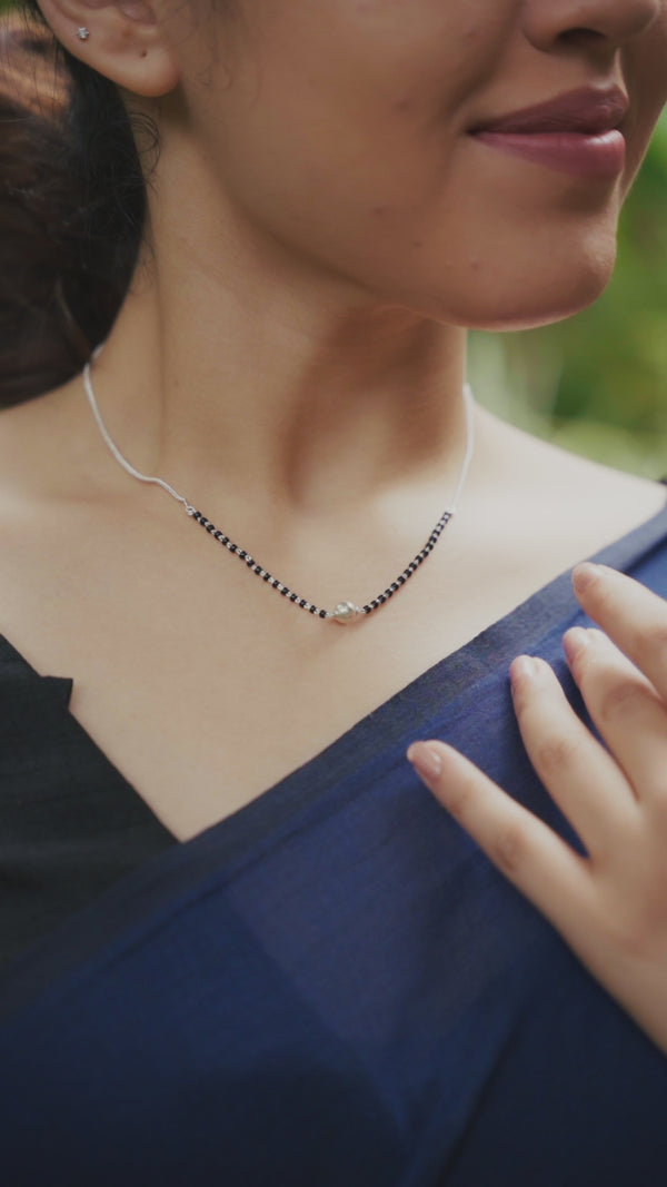 Classic Silver Chain Mangalustra , with Sarmanee