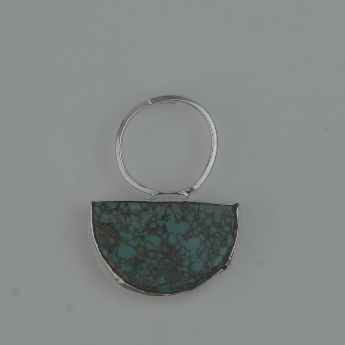 Half Moon Turquoise Geometric Ring