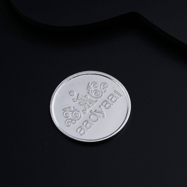 Silver diya with detailed craftsmanship
