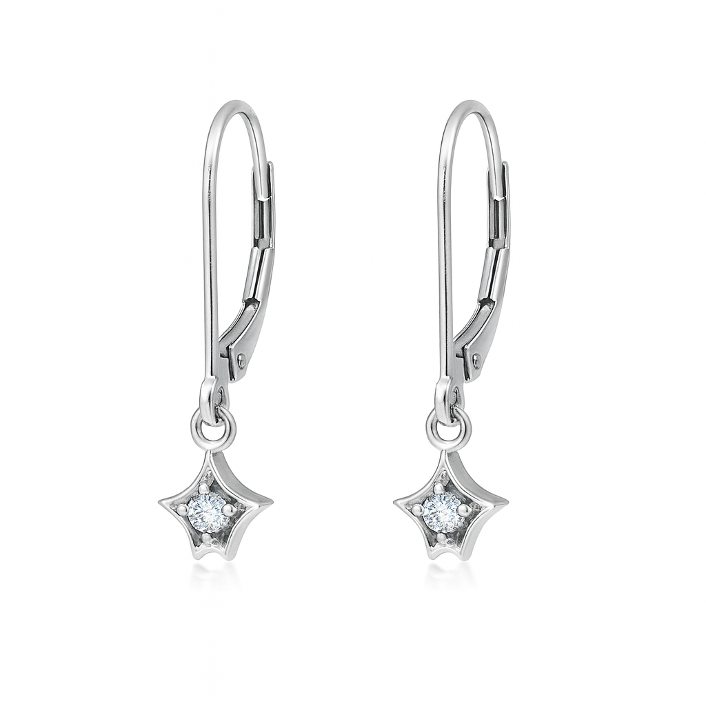 Silver CZ Star Earring | 92.5 Silver