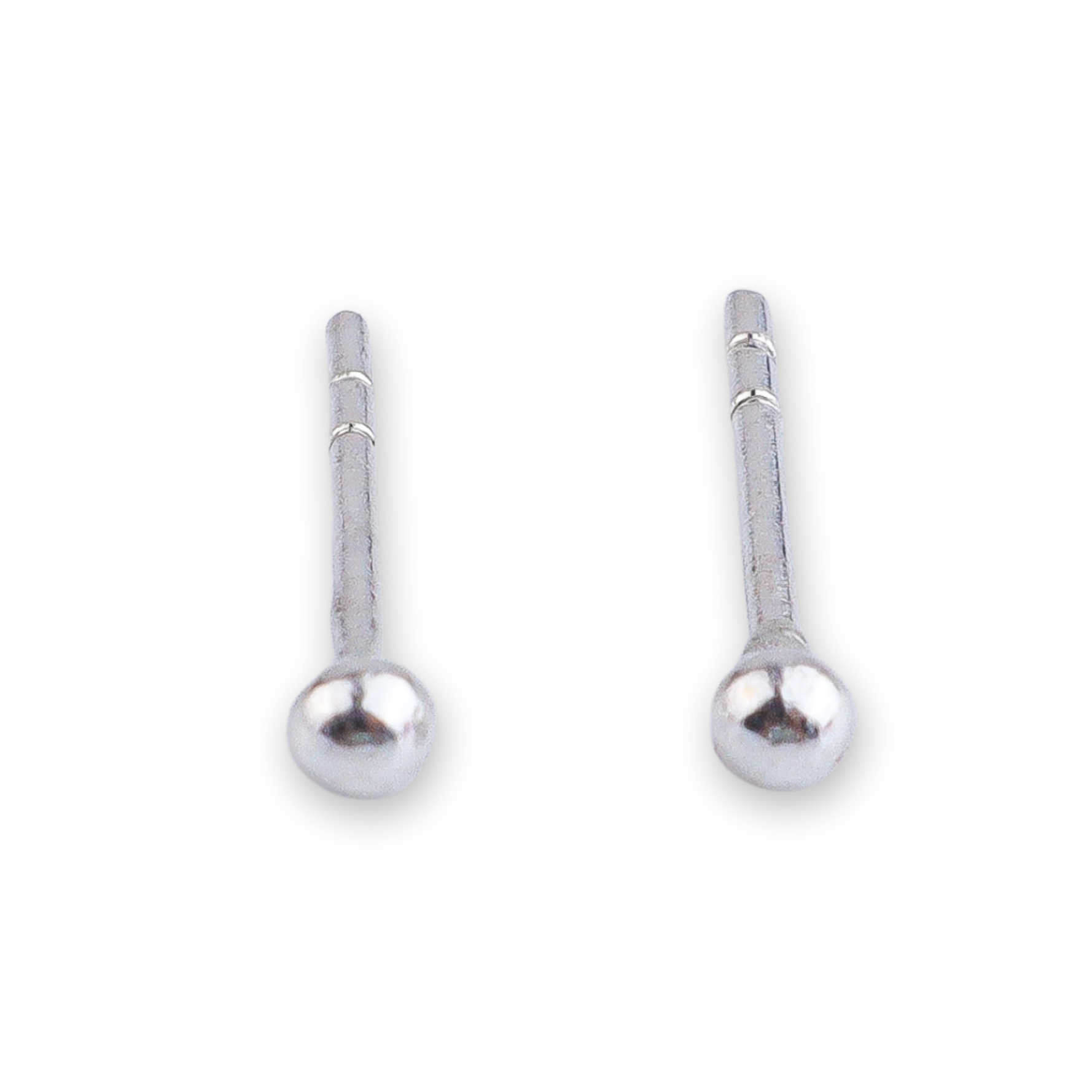 Tiny Silver Stud Earrings - Small