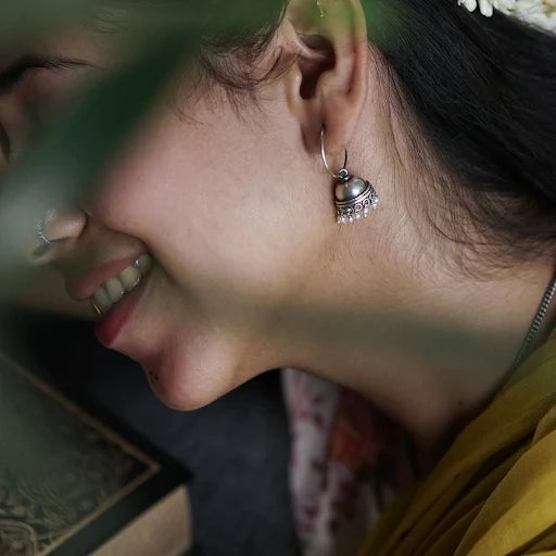 Silver Mini Hoops Jhumki