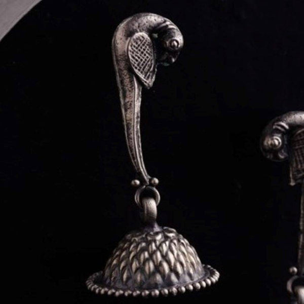 Silver Parrot Jhumki