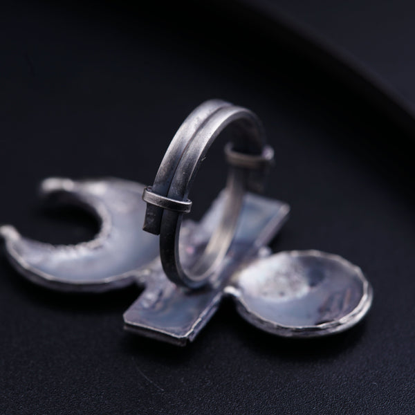 a close up of a metal object on a table