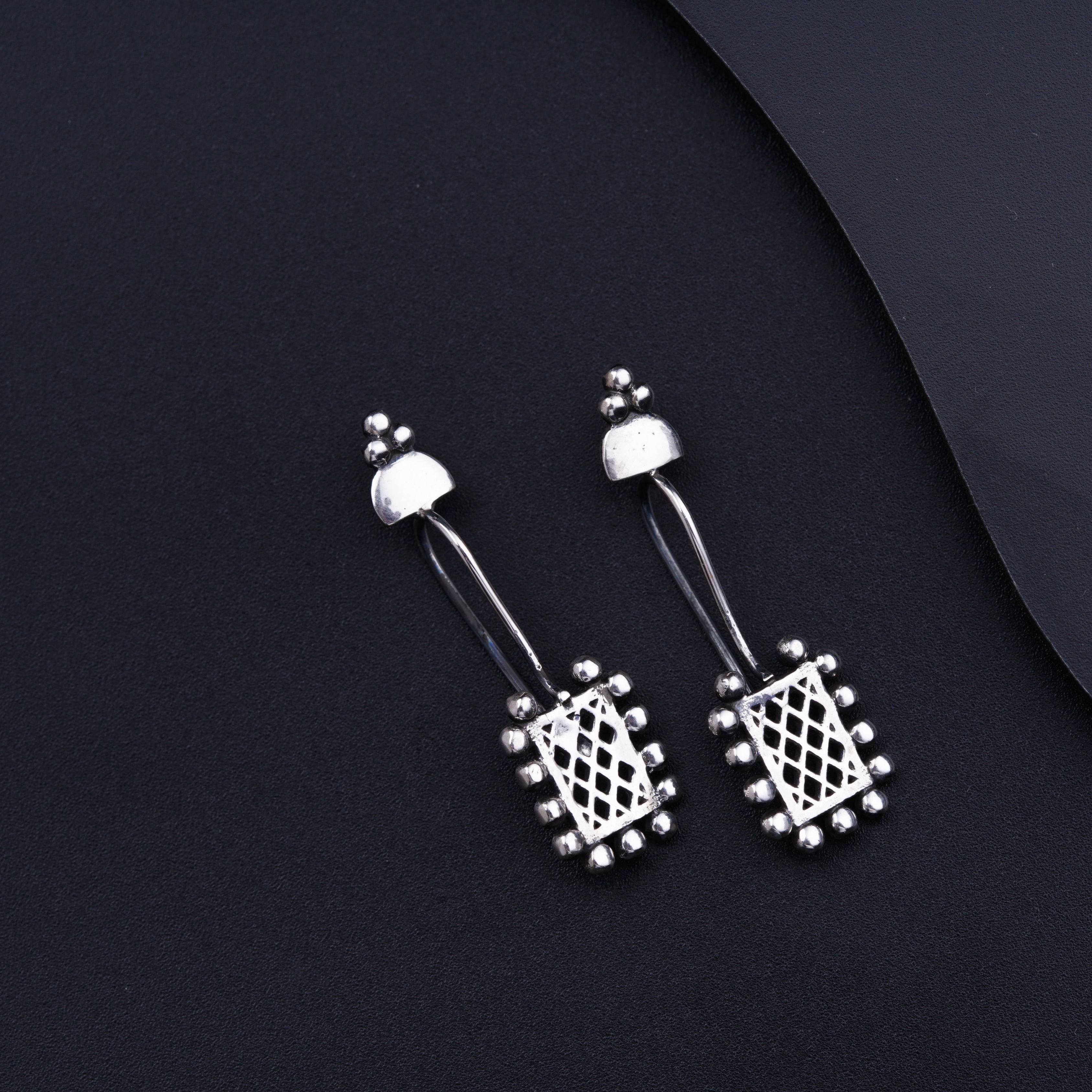 Buy Silver Jhumkas & Earrings Online | Shop Sterling Silver Earrings Online  - Shyle