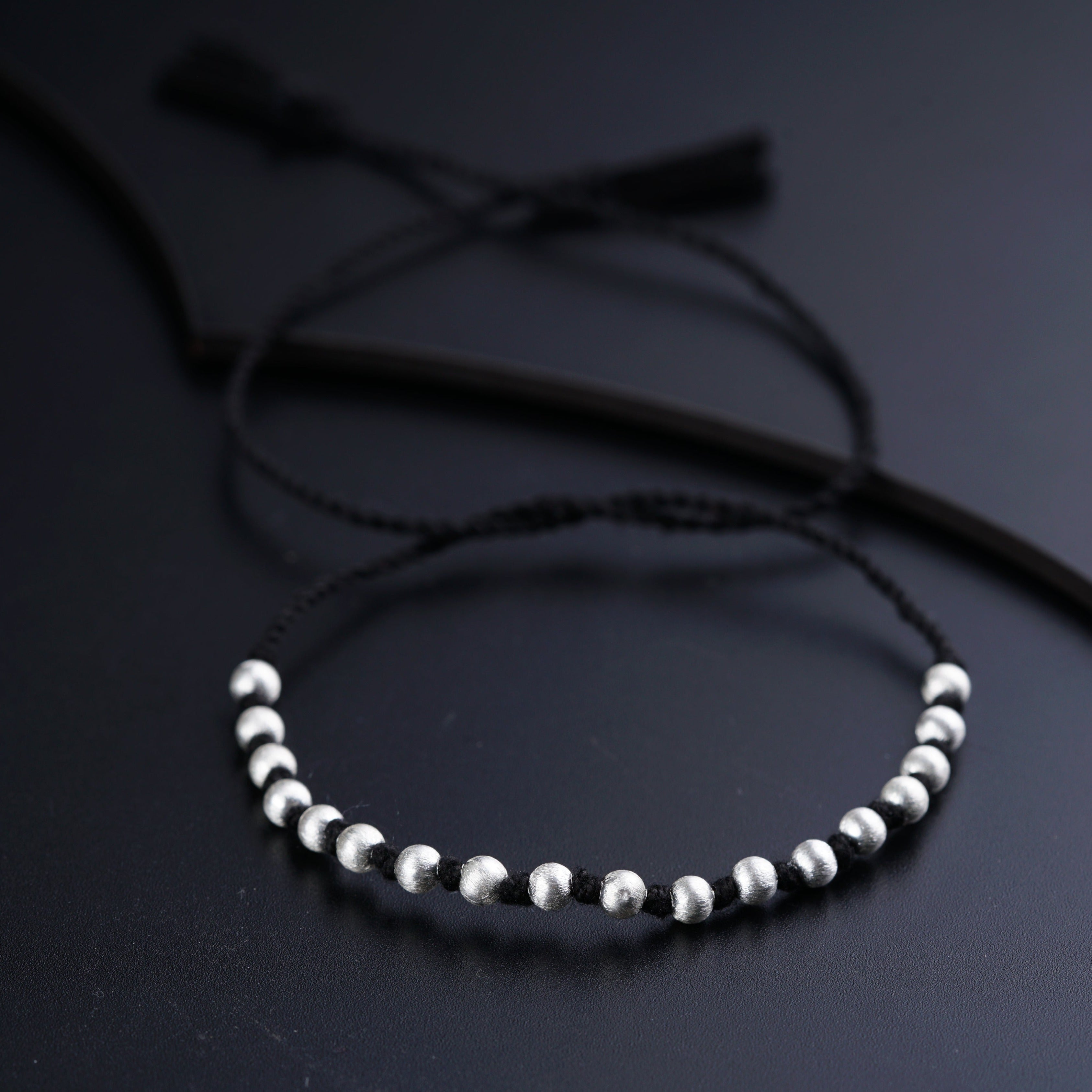 Tie & wear: Round Beads Anklet