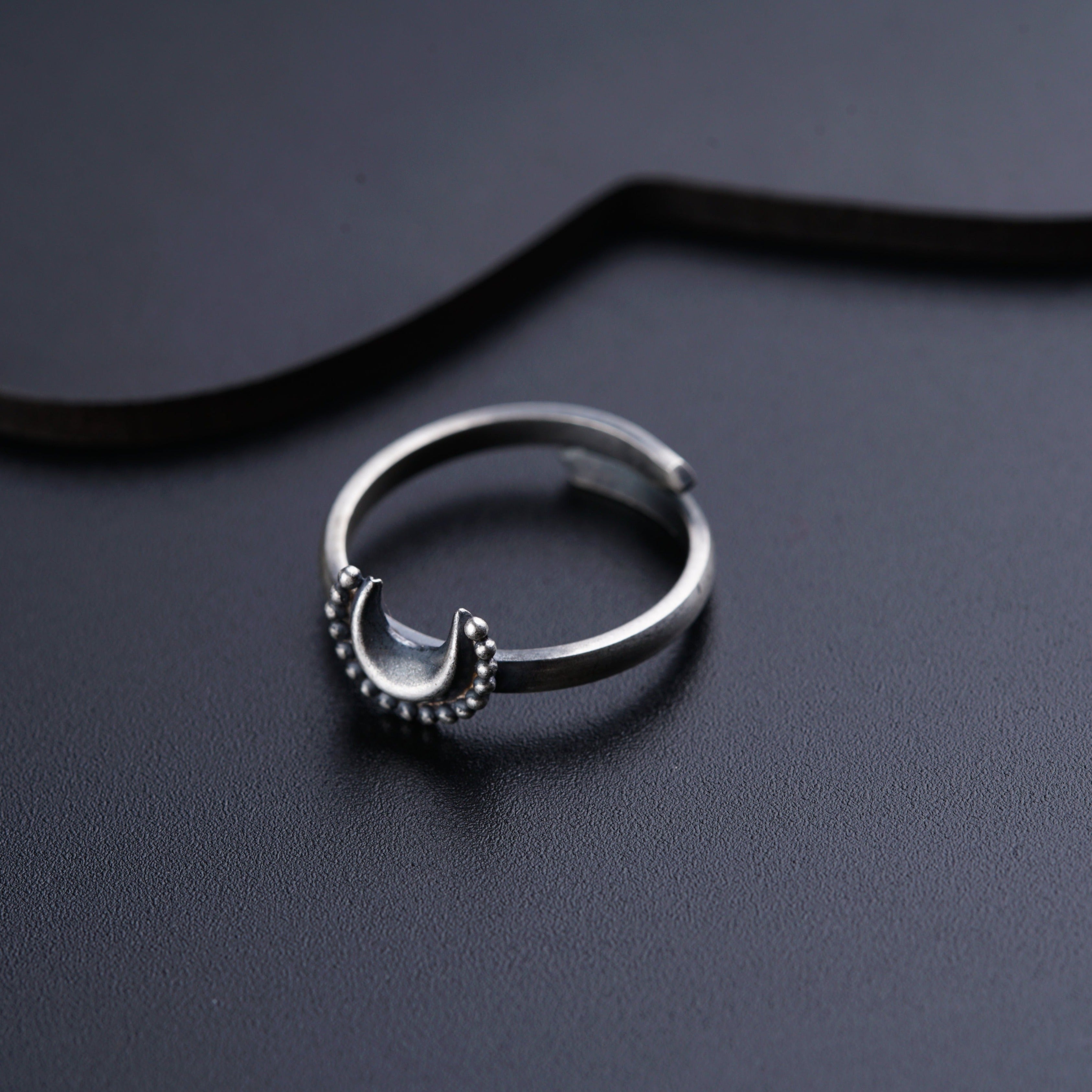 Chandrakor delicate silver ring