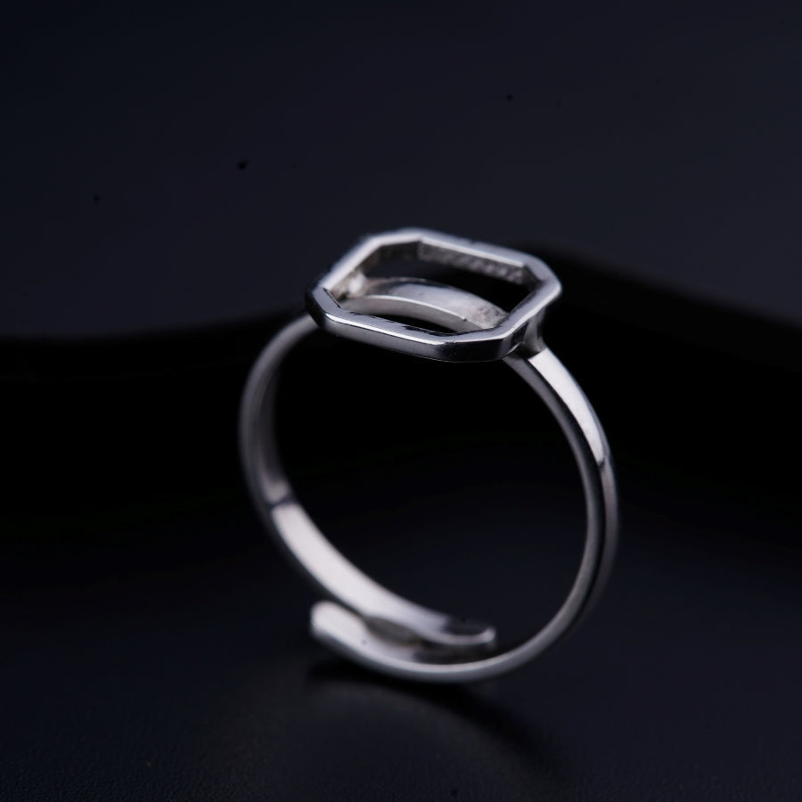 Silver Octagon Ring