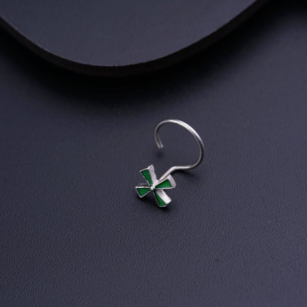 Pinwheel Nosepin ( Pierced ) - Green