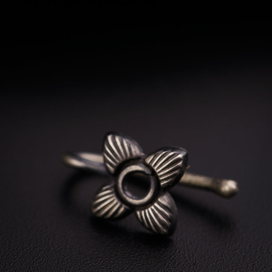 Handmade Silver Flower Nosepin