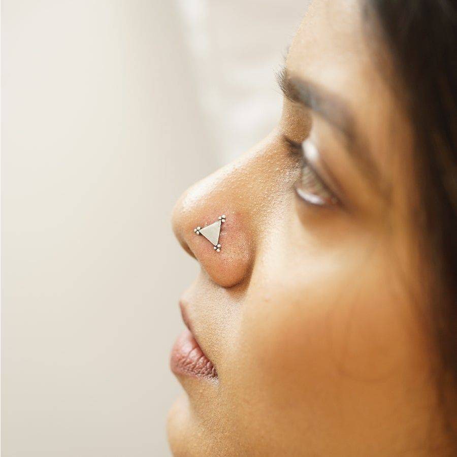 Trikon Nose pin (Pierced)