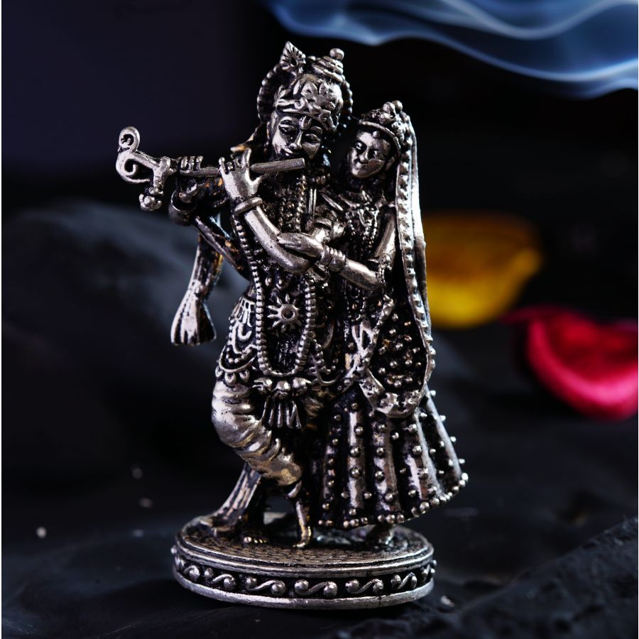 Buy Templeshop - Radha Krishna Idol 6.5x3.5x1.5 HLW Inches Marble Dust and  Resin Radhe Kanha Ki Murti Home Decor Showcase Showpiece, Office Table  Decorative Items, Gifts for Girlfriend, Wife & Mother Online