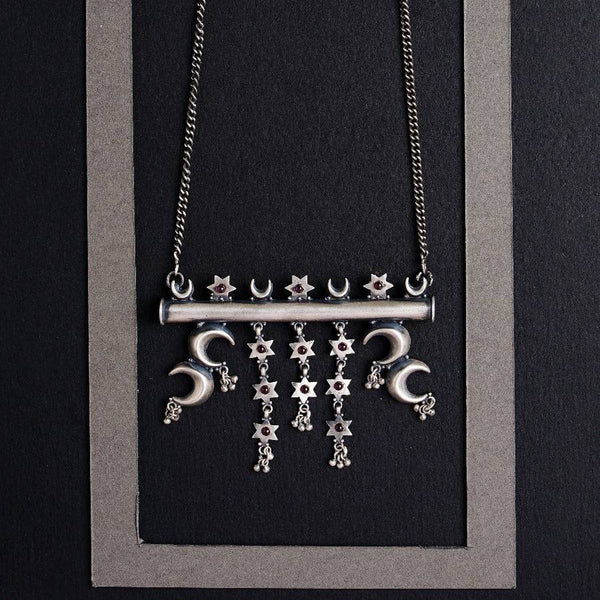 Moonlit sky ( Long chain pendant )