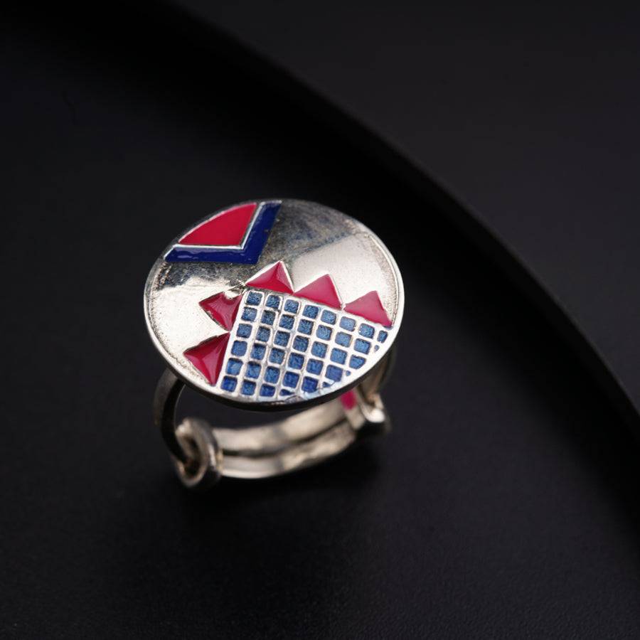 Meena Ilkal Chequered Ring