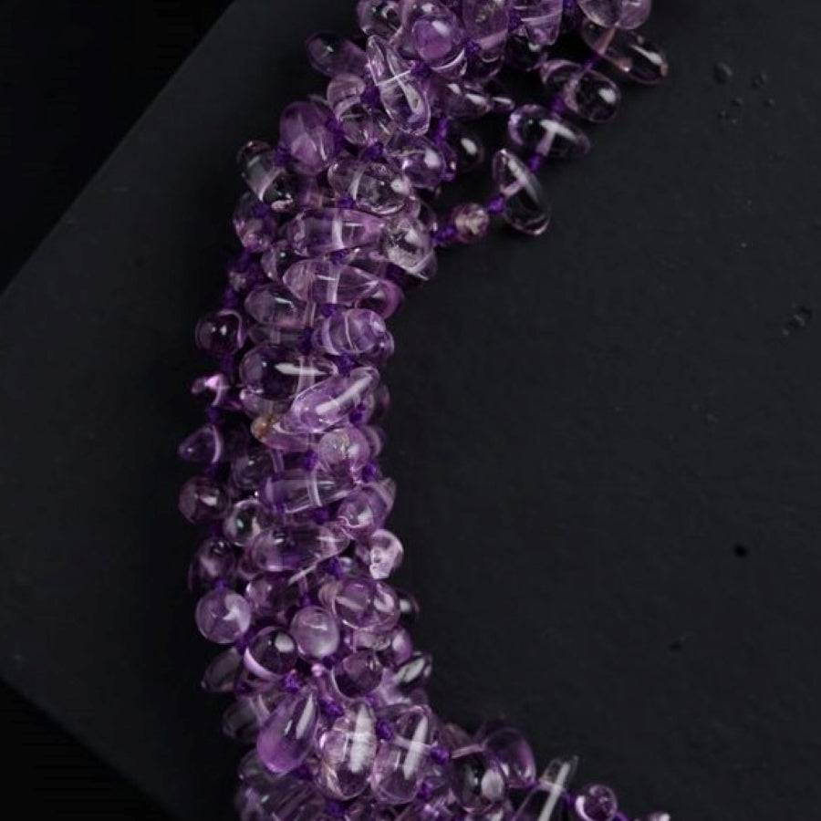 Semi Precious Stones Necklace - Fine Amethyst