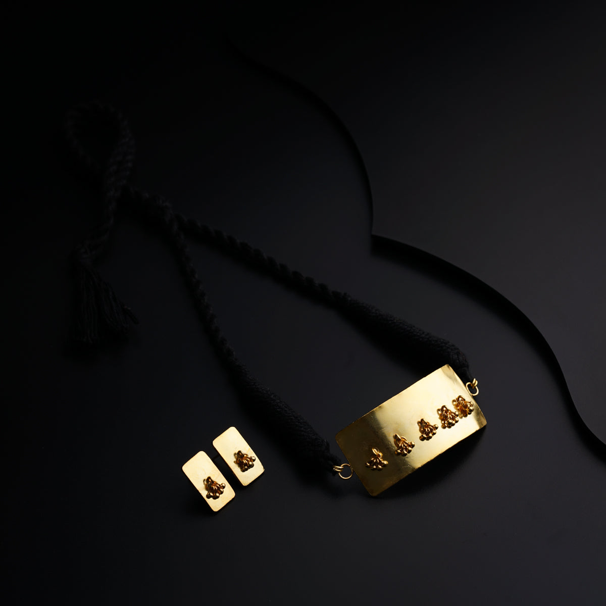Handmade silver ghungroo choker set, gold plated (Pre-order)