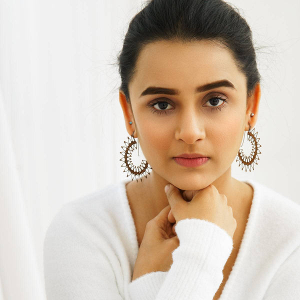 Ranphool (Wildflower) Hammered Earring