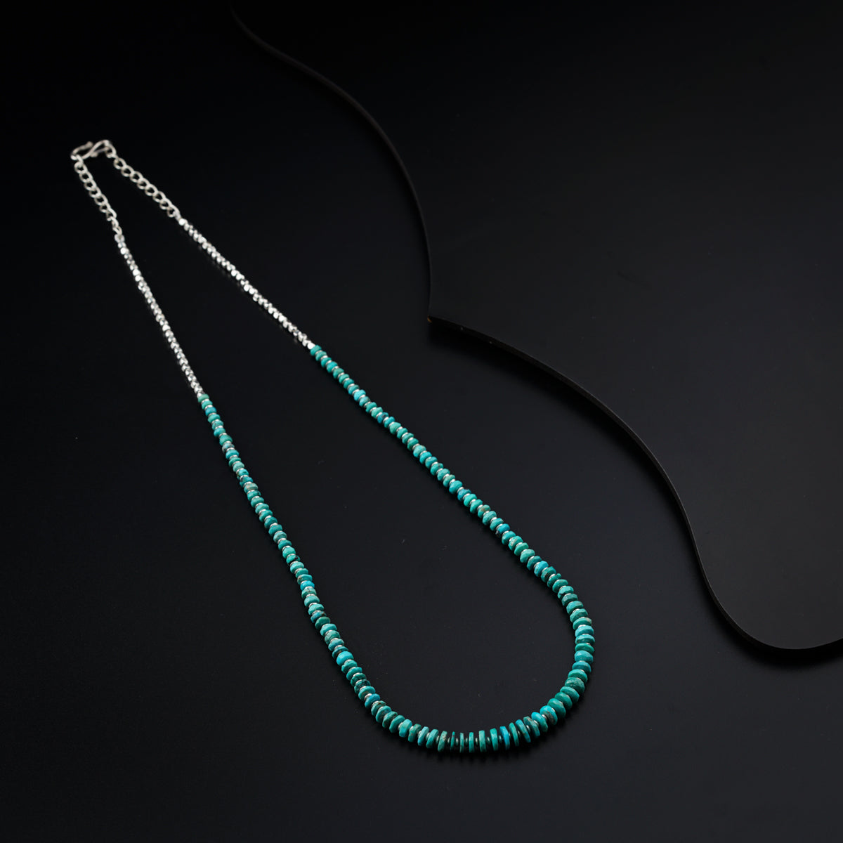 Silver and turquoise chain