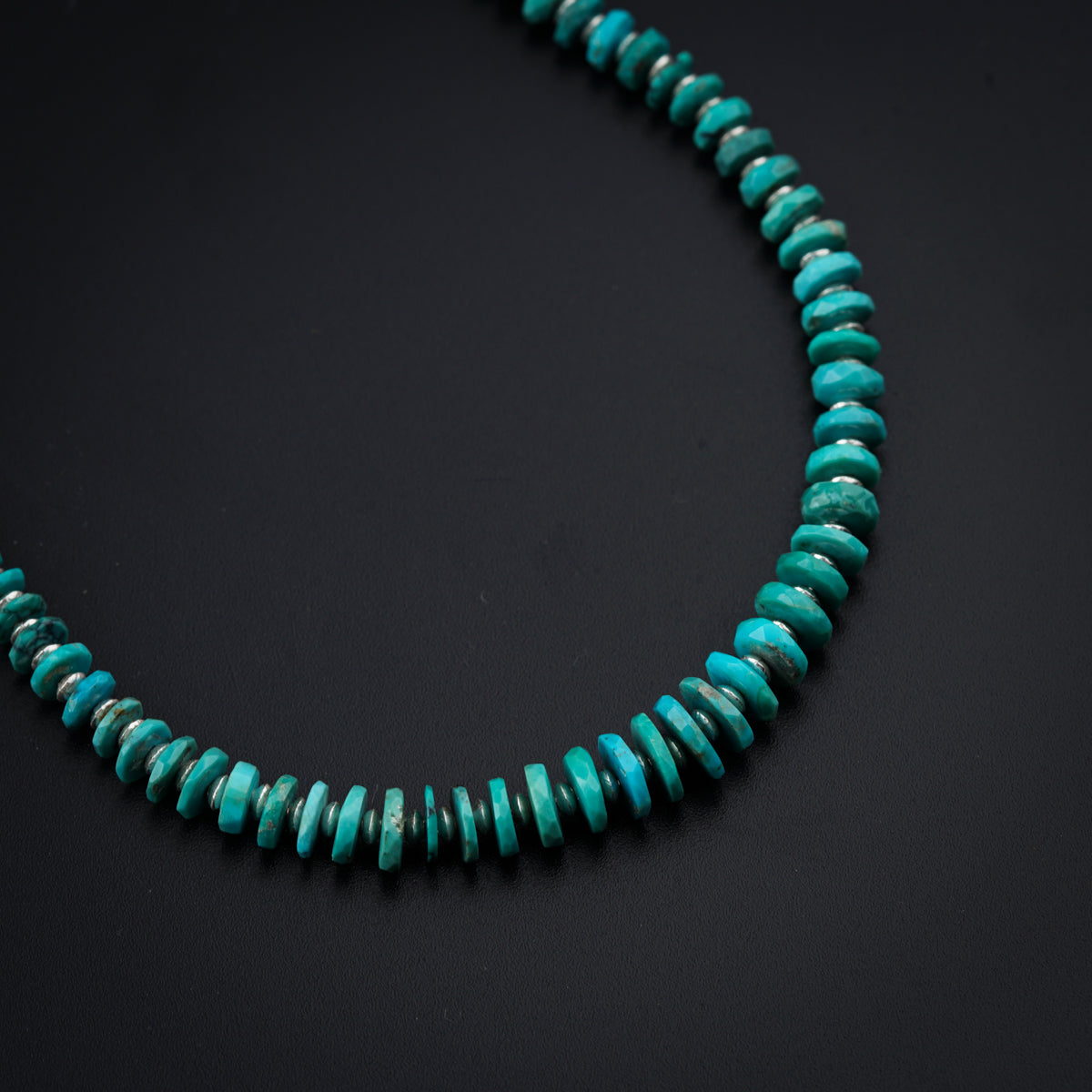 Silver and turquoise chain