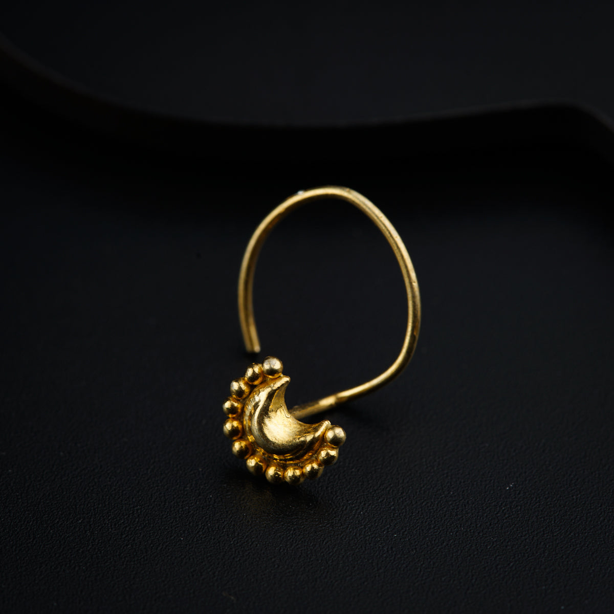 Chandrakor Nosepin: Small, Gold Plated,pierced