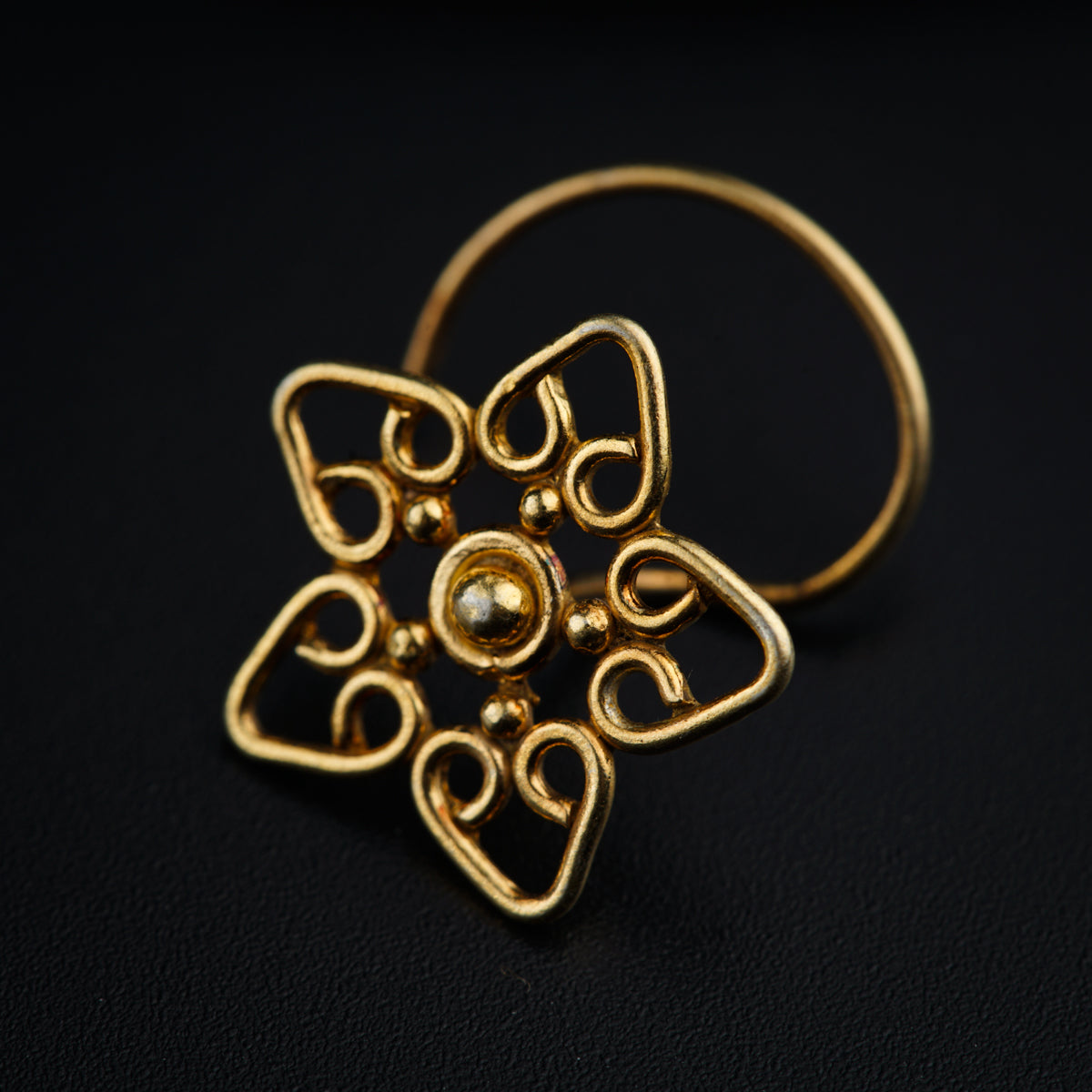Gopadma Flower Nosepin-Gold plated, Pierced