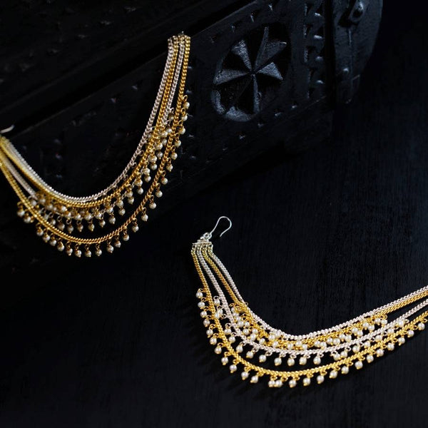 Swarna Rajat Vel ( Earrings extension ) |  92.5 Silver | 22K Gold Plated