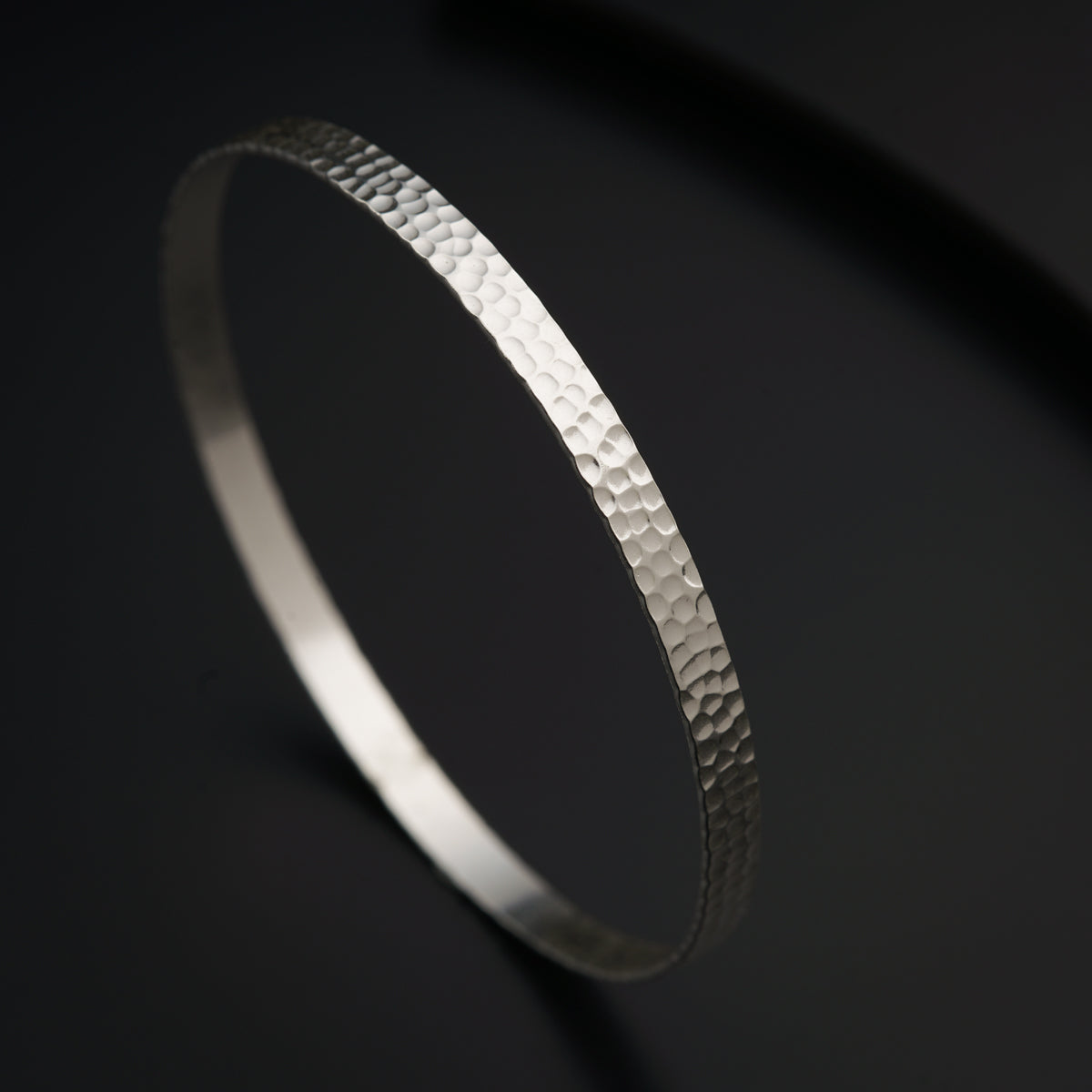 Hammered silver sale bangles