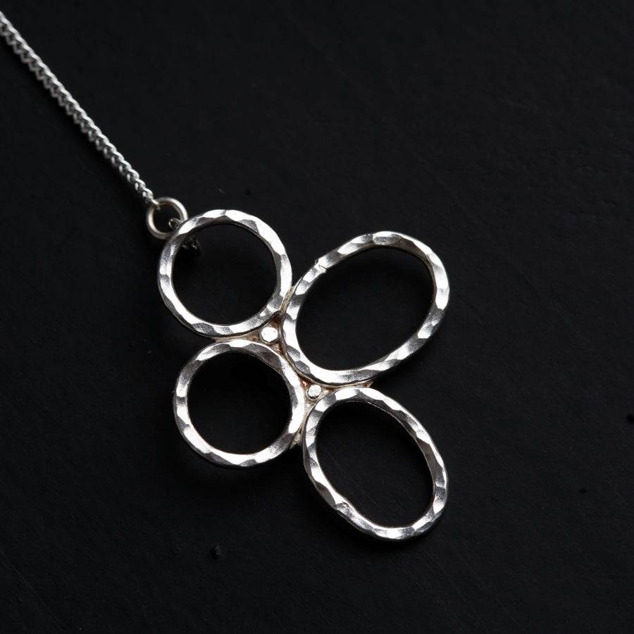 Silver Hammered Necklace