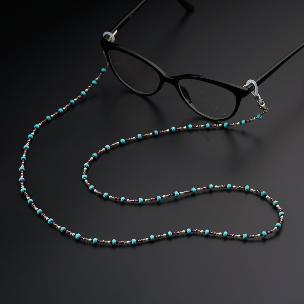 Eyewear Chain with Assorted Stones