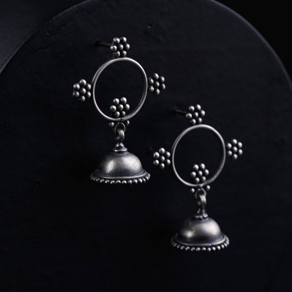 Silver Kudi Hoop Jhumki - Small size