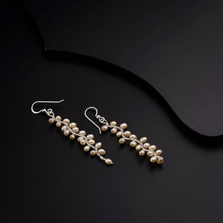 Handmade Pearl Heliconia Earrings
