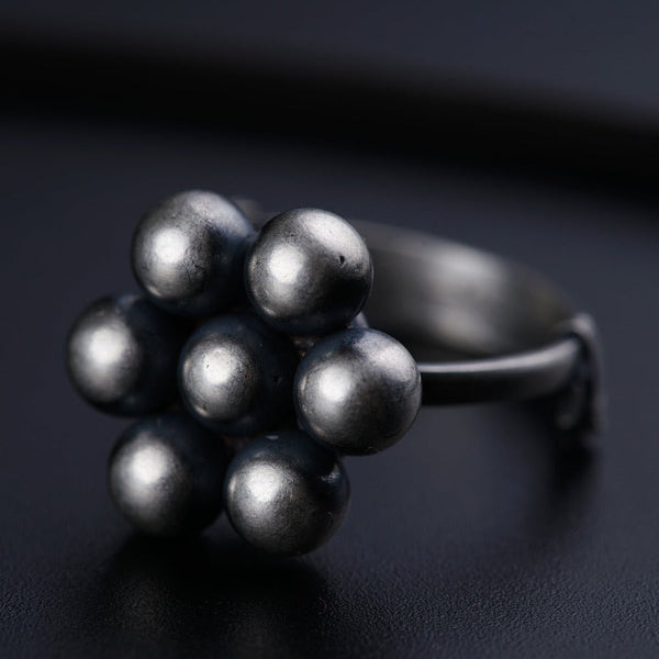 a close up of a ring on a table