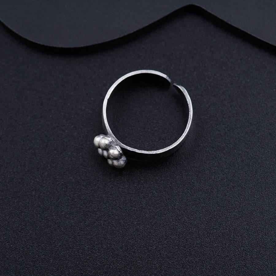 Large Base Silver Kudi Ring: Small