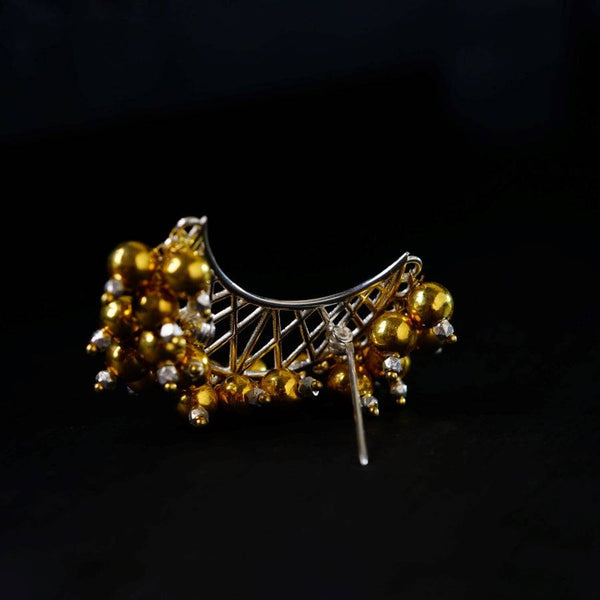 The Chaand Filigree Brooch |  92.5 Silver | 22K Gold Plated