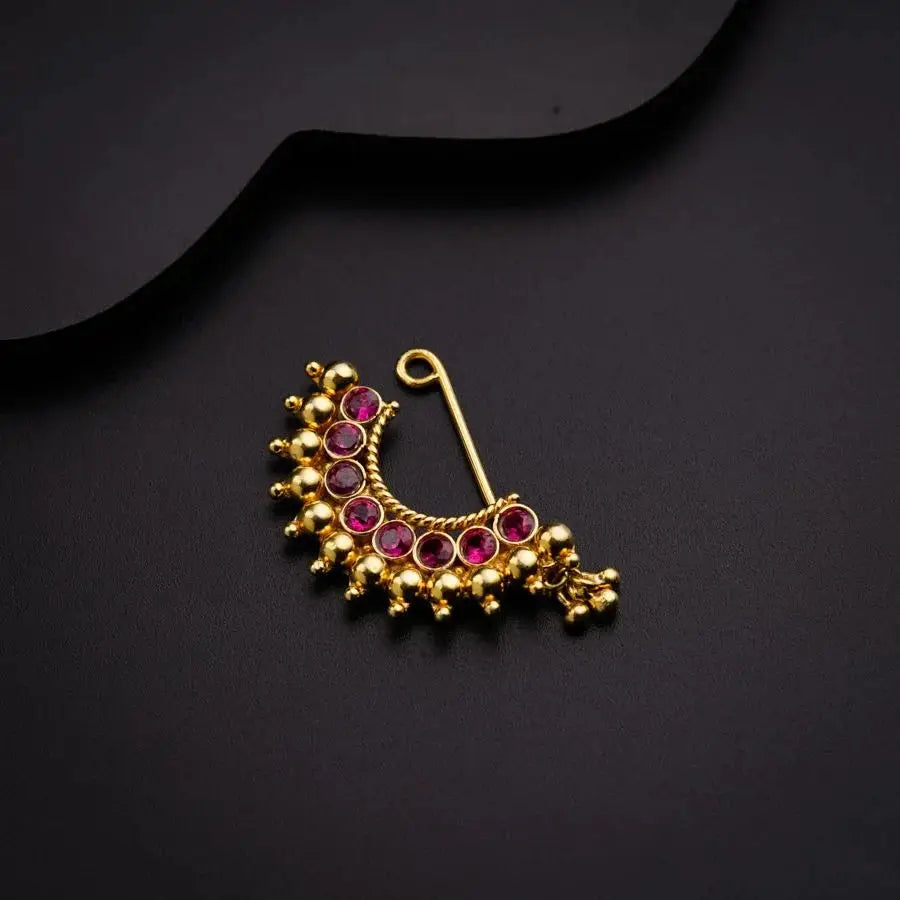 Karwar Nath : Pink Gold Plated (Right, Clip on)