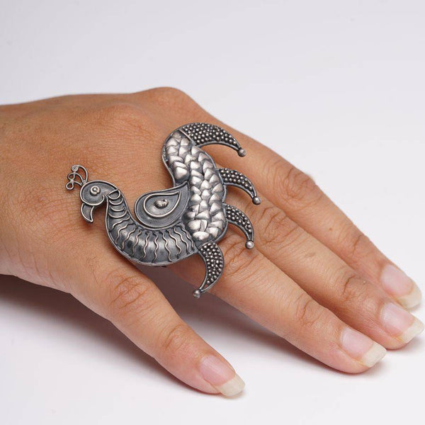 Mayur Ring: Big  (Adjustable)