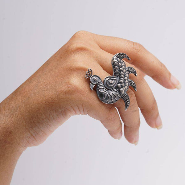Mayur Ring: Big  (Adjustable)
