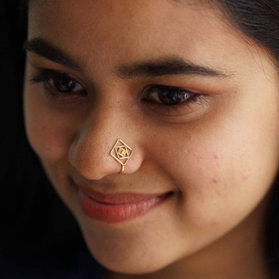 Tara Nose pin Gold Plated (Clip on)