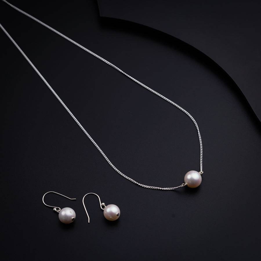 Silver with High Quality Pearls Set