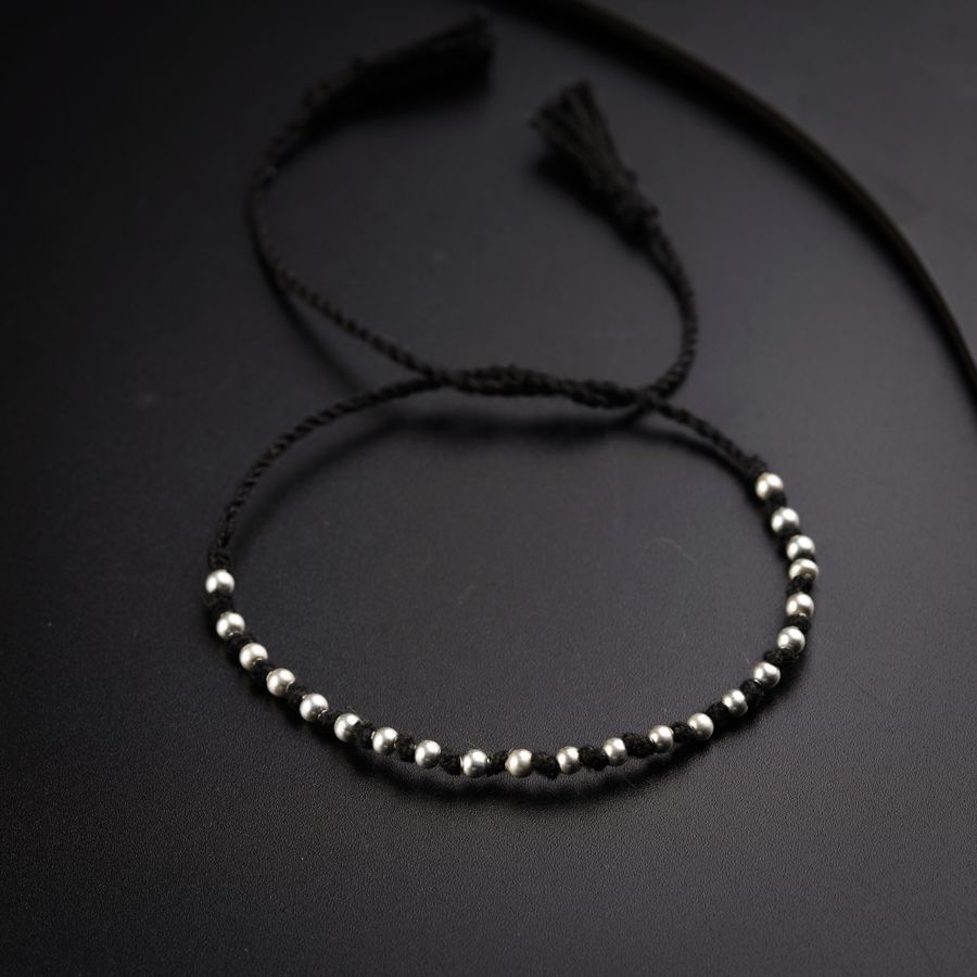 Tie & wear: Round Beads Anklet