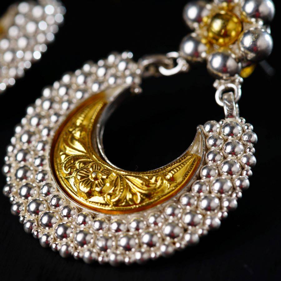 a close up of a pair of earrings