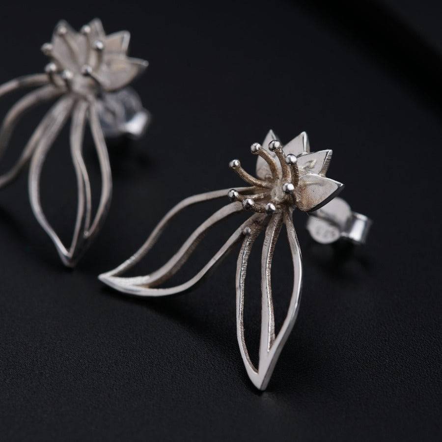 Sterling Silver Earrings - Saxifraga Flower