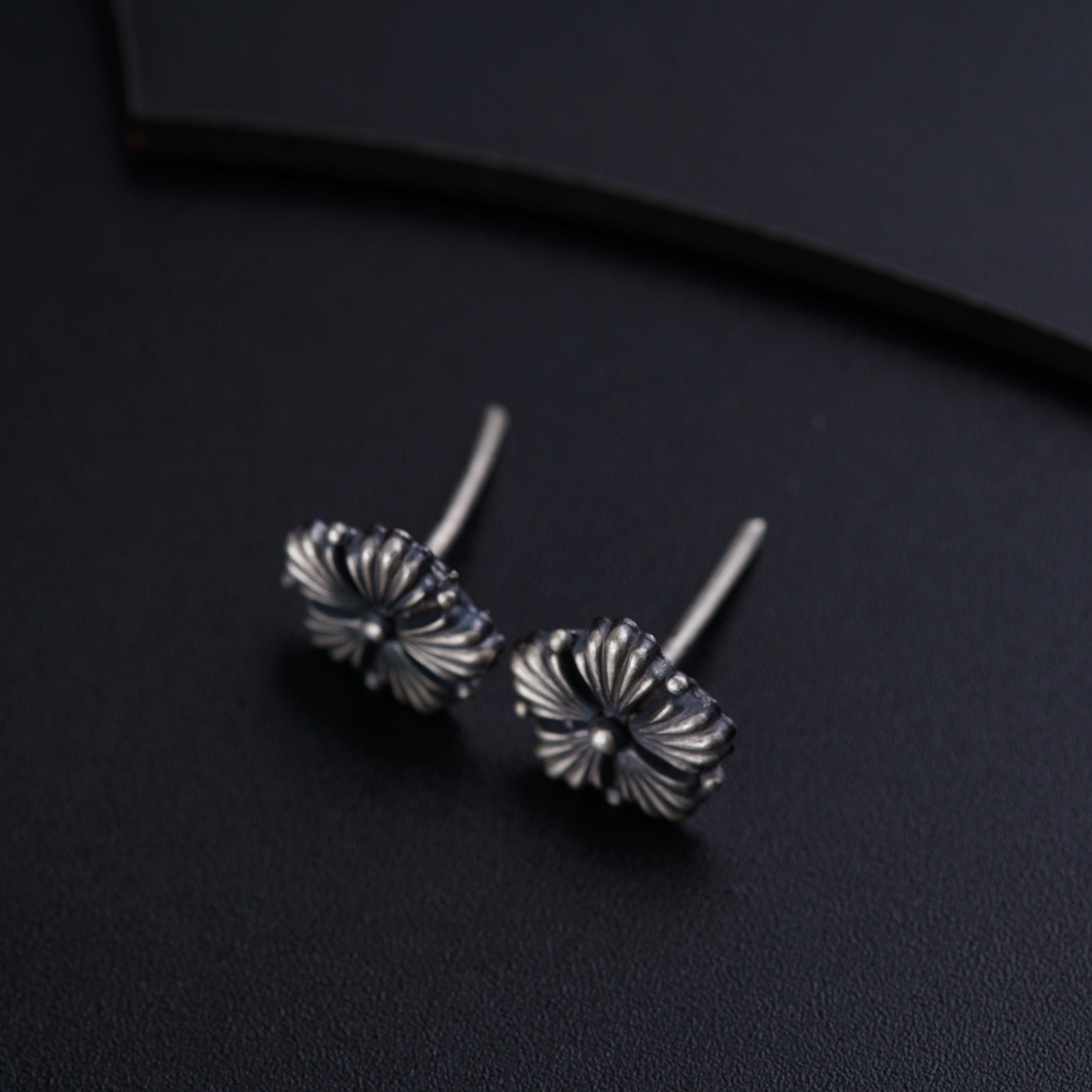 Sterling Silver Earrings  Bakul Flower