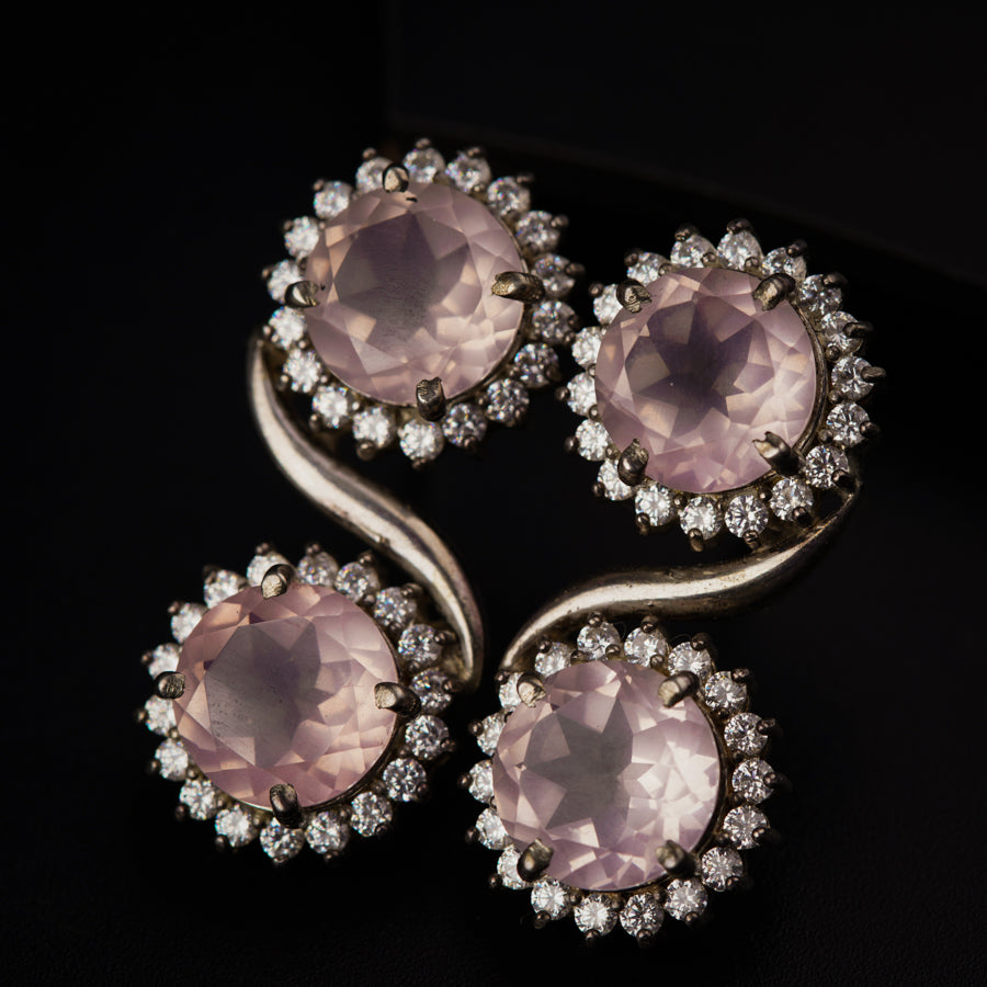 Rose Quartz Gemstone Earring 5pcs Wholesale Lots 925 Sterling