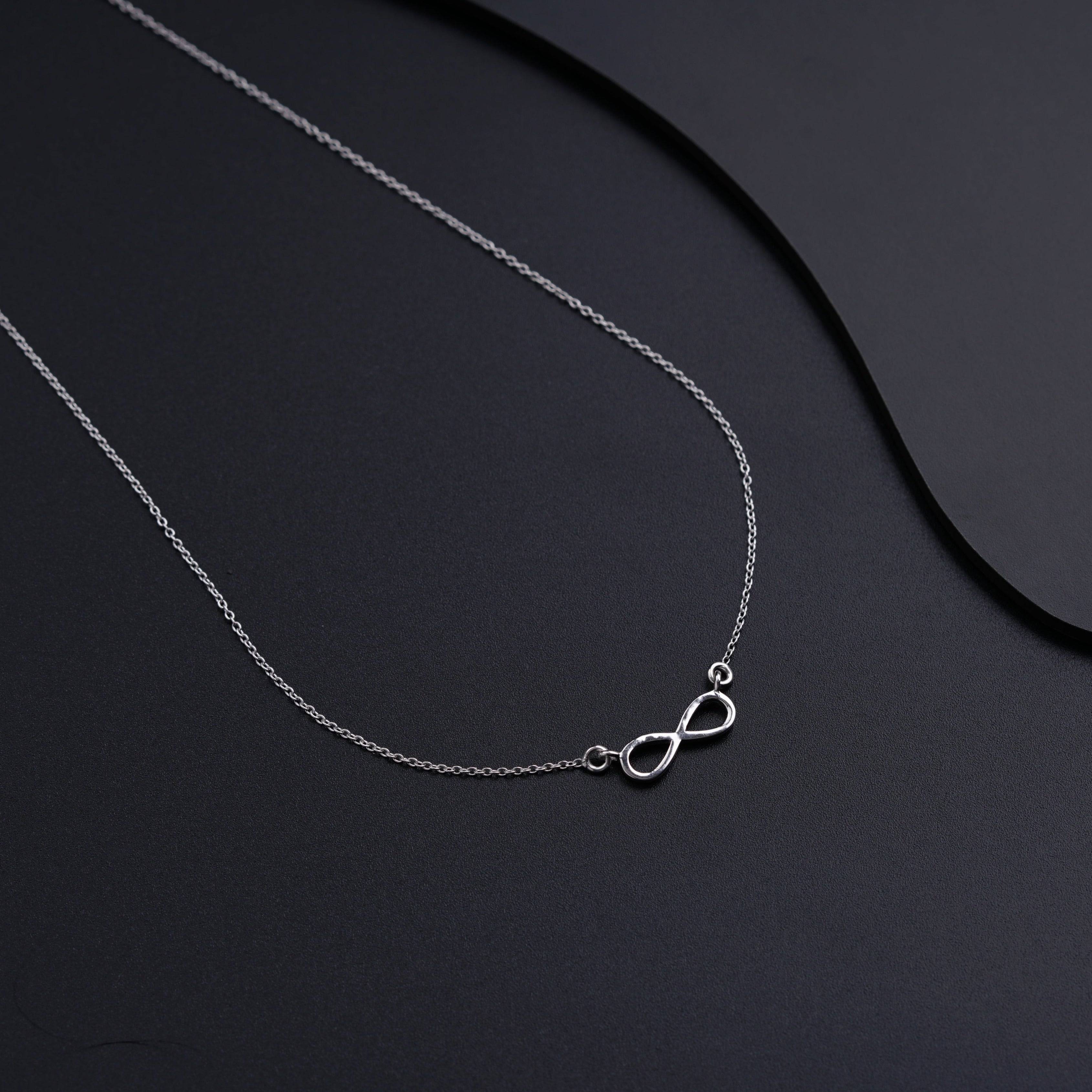 Silver Necklace with Infinity Pendant
