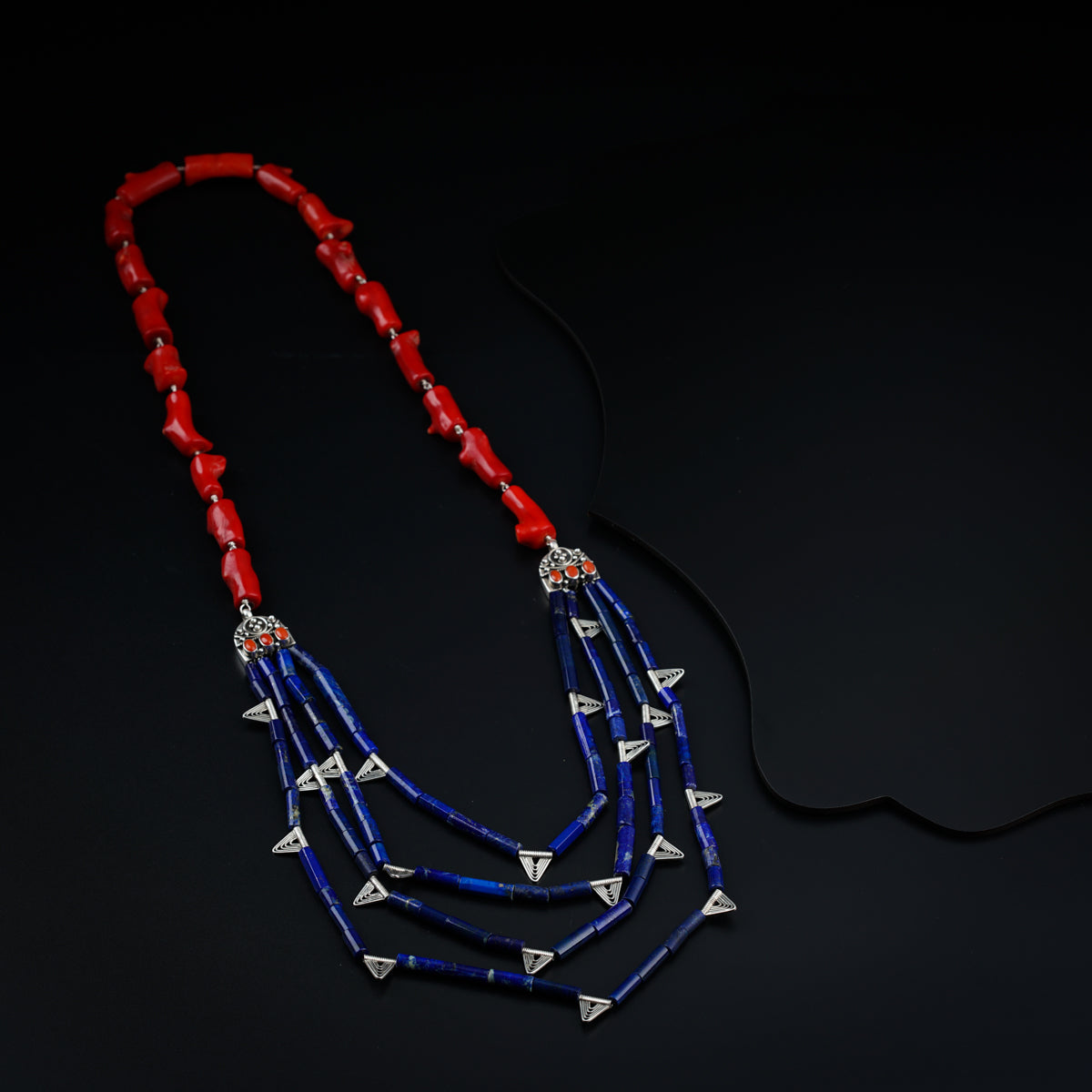 Coral & Lapis Lazuli Necklace