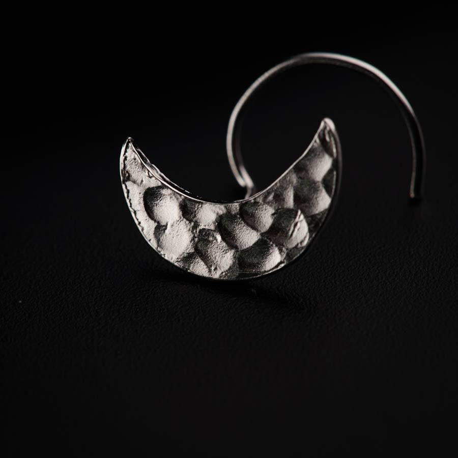 Silver Chandrakor Nosepin (Pierced)