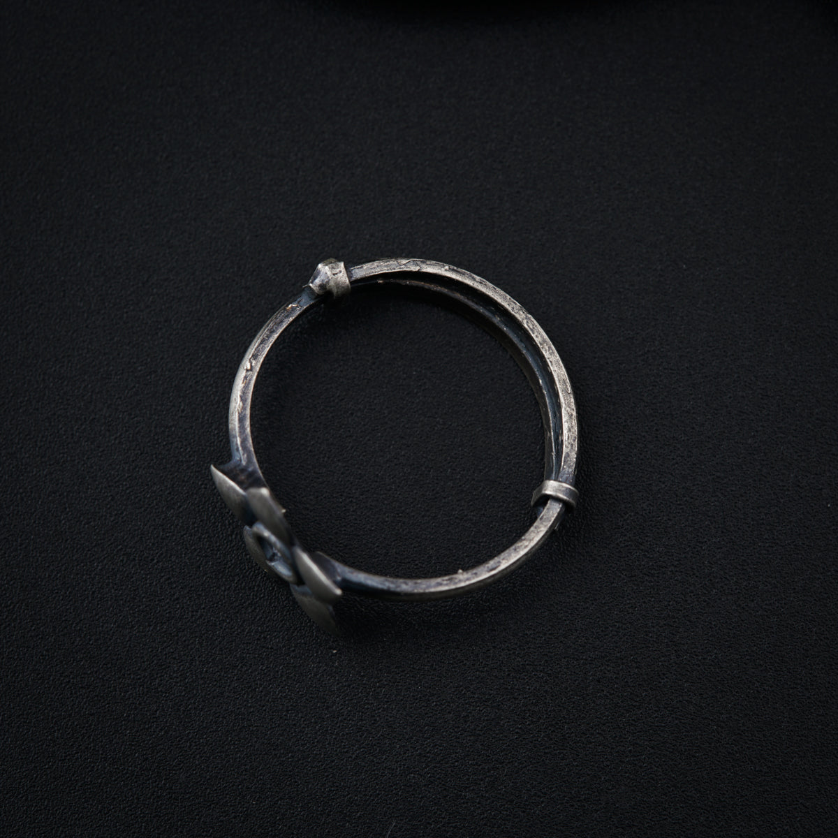 Silver Flower Motif Ring